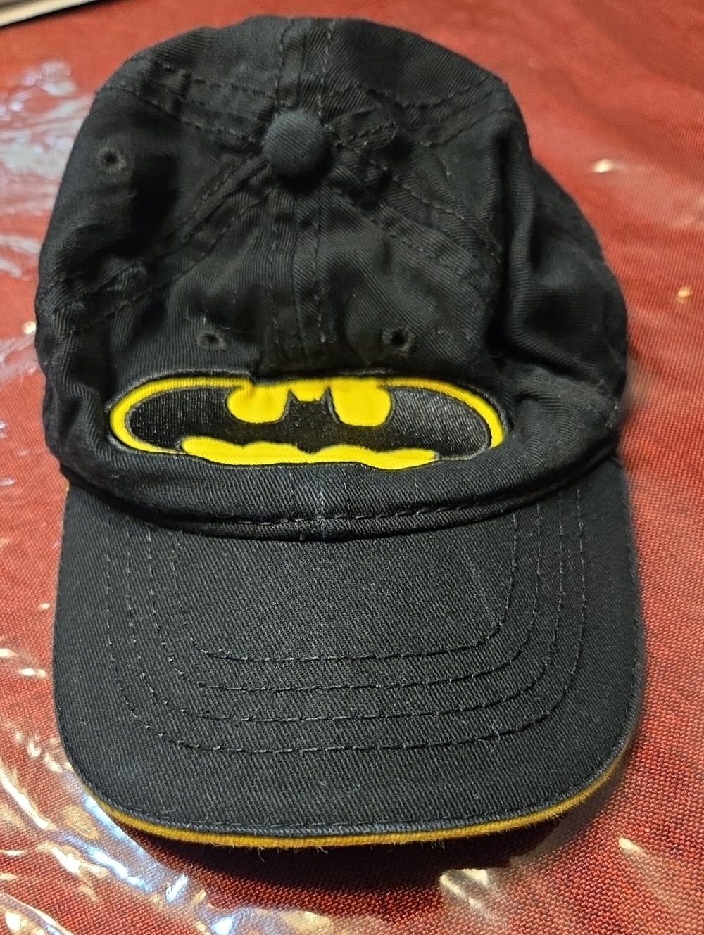 DC Comics Black and Yellow Batman Logo Kids Cap